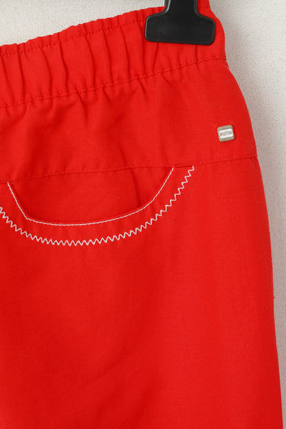 Pantaloni Puma Donna 10 36 S Capri Pantaloni rossi con tasche per abbigliamento sportivo