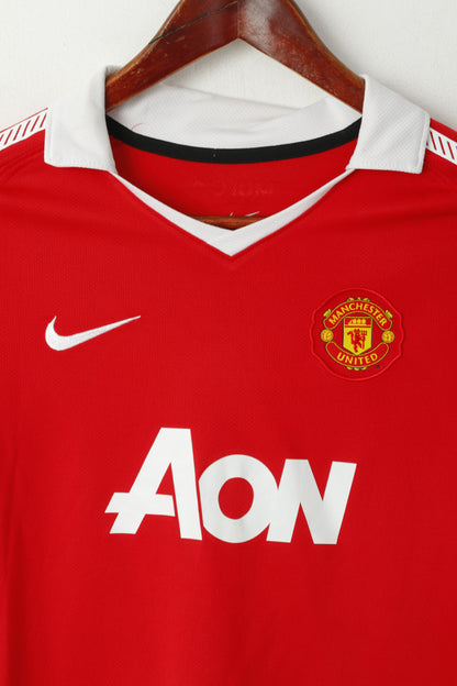 Nike Manchester United Garçons 12/13 Âge 152 Polo Rouge Maillot de Football Haut