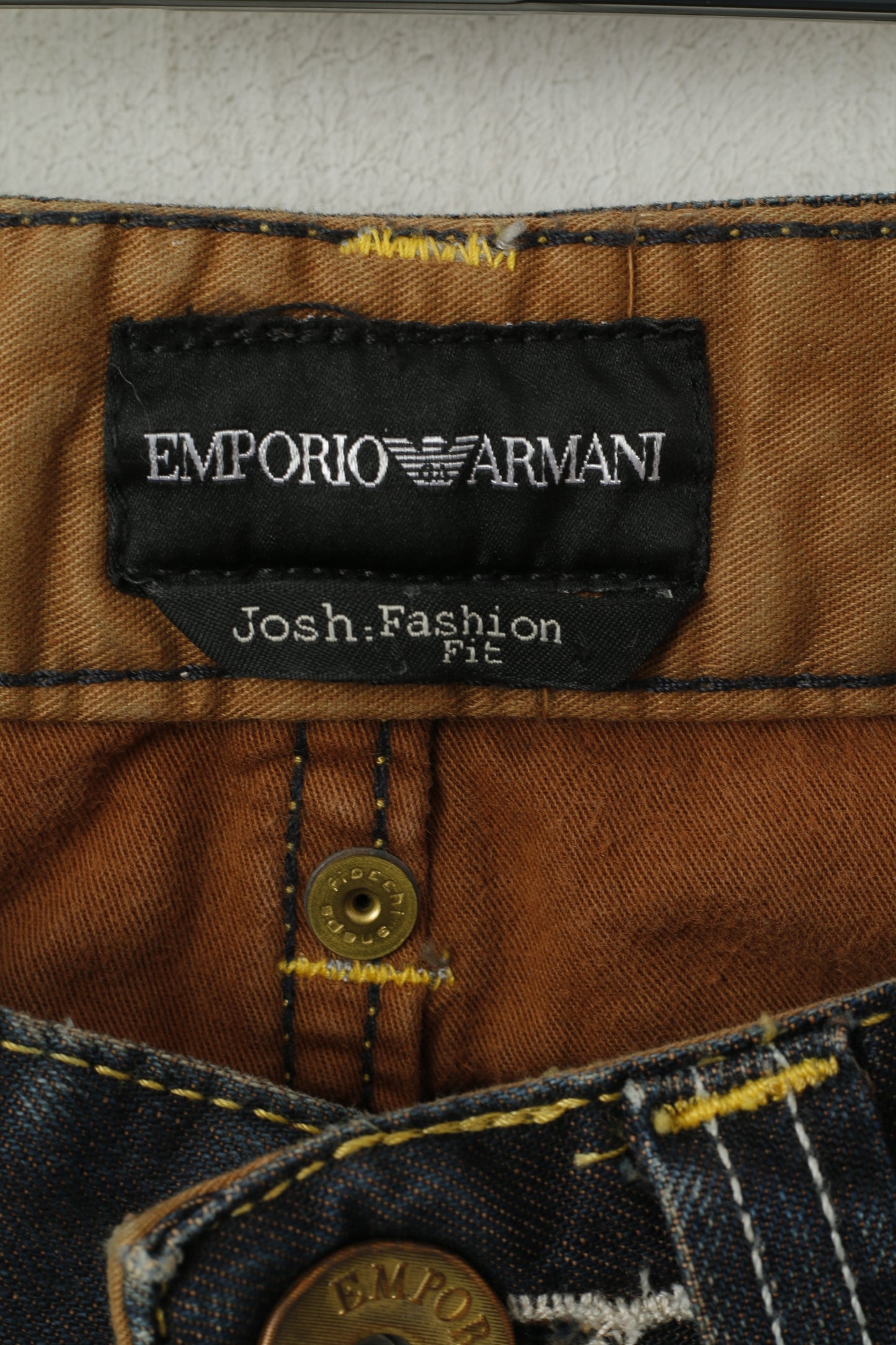 Emporio Armani Men 30 46 Jeans Trousers Navy Vintage Denim Josh Line Pants