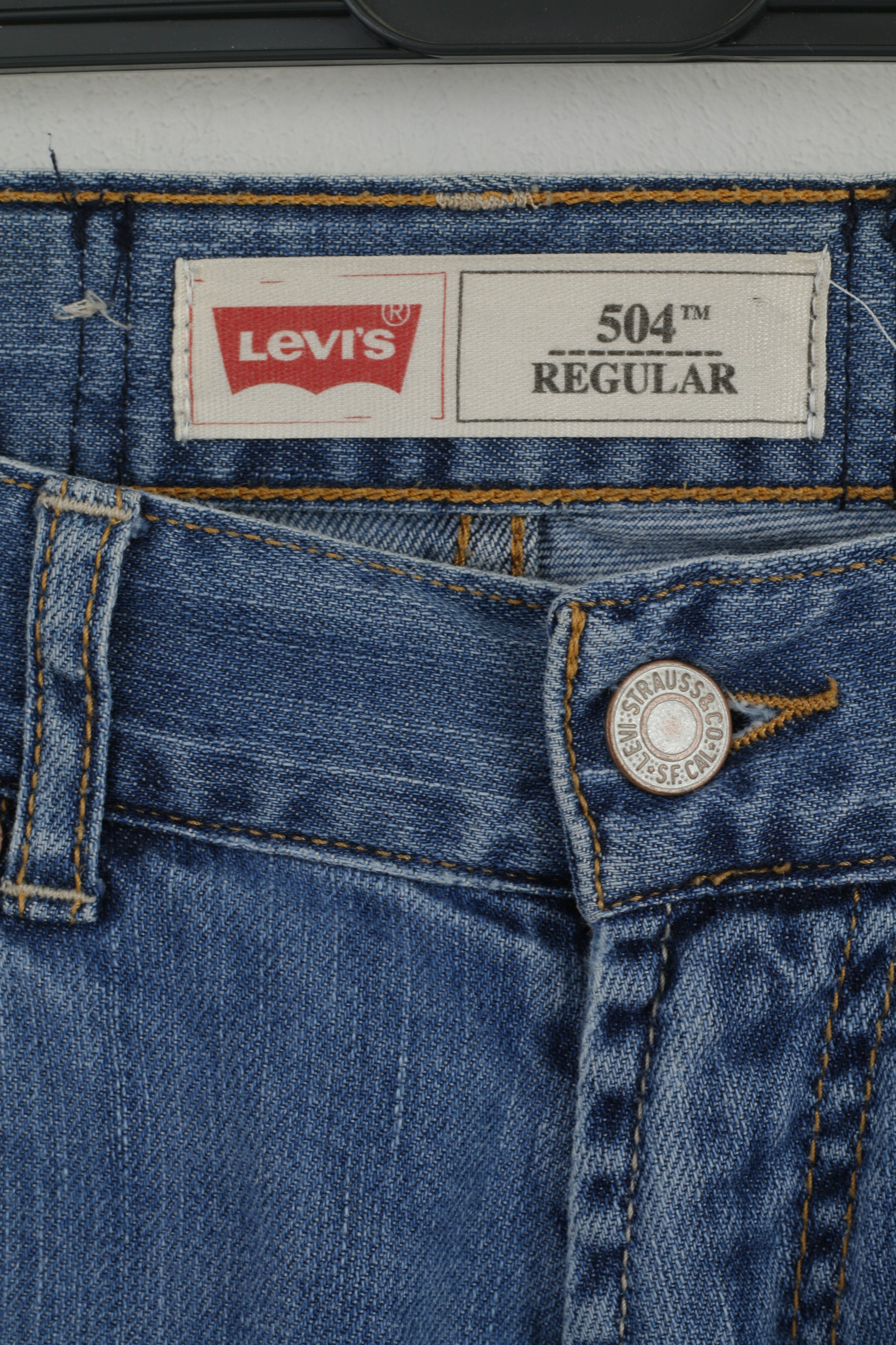 Levi's Girls 14 Age Trousers Blue Jeans Denim Regular 504 Cotton Skinny Pants