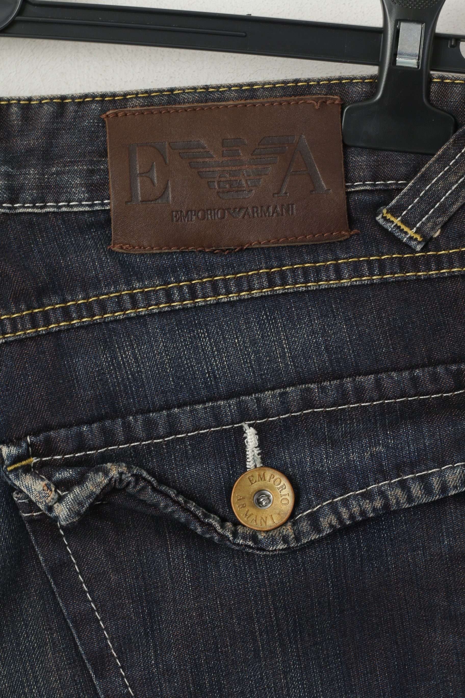 Emporio Armani Hommes 30 46 Jeans Pantalon Marine Vintage Denim Josh Line Pantalon