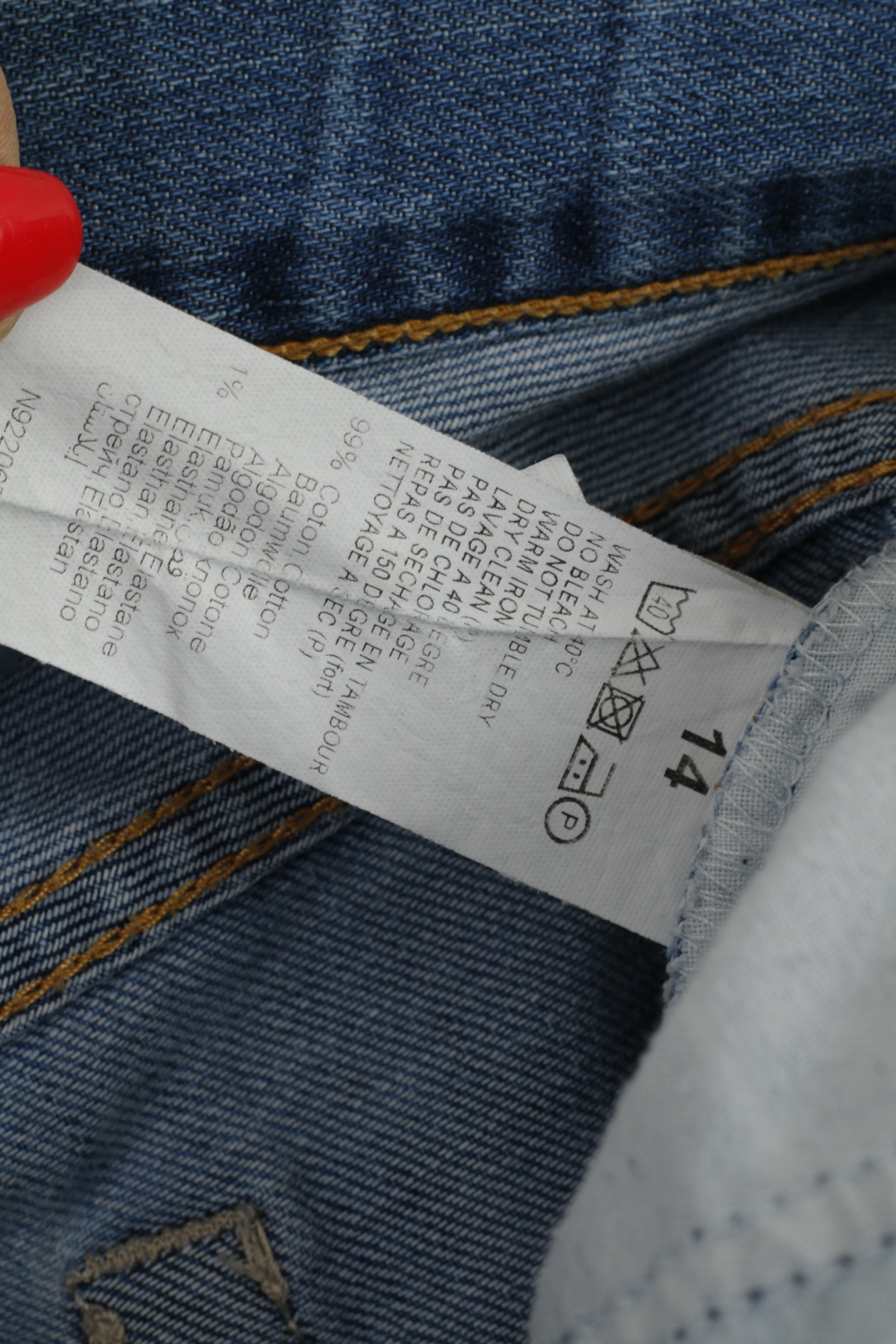 Levi's Girls 14 Age Trousers Blue Jeans Denim Regular 504 Cotton Skinny Pants