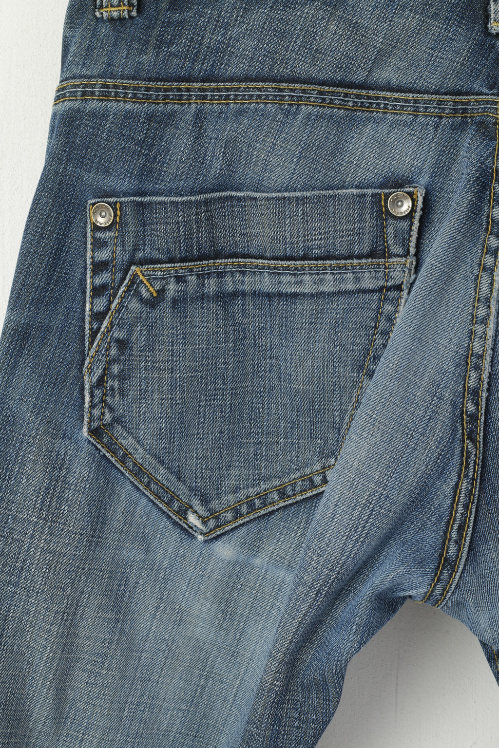 Huzar Denim Men 34 Jeans Pantalon Bleu Marine Pantalon Droit Performance