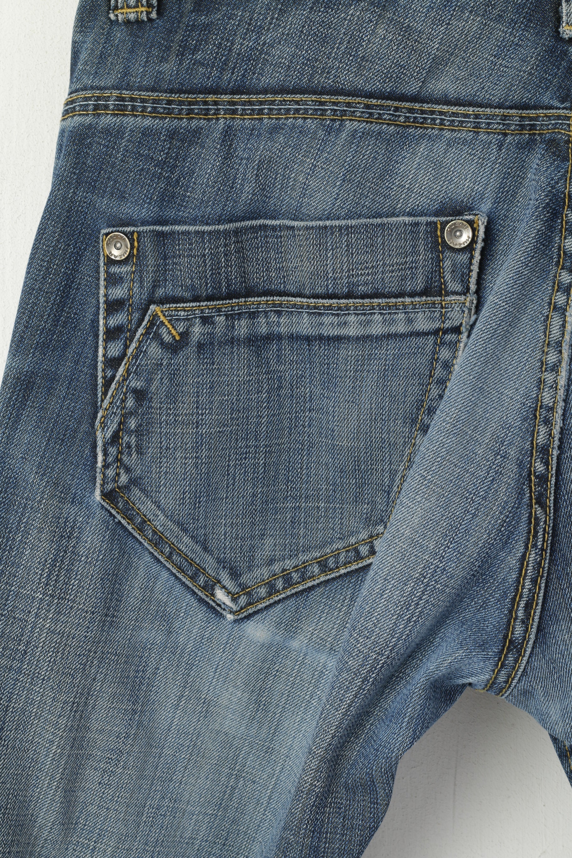 Huzar Denim Men 34 Jeans Pantalon Bleu Marine Pantalon Droit Performance