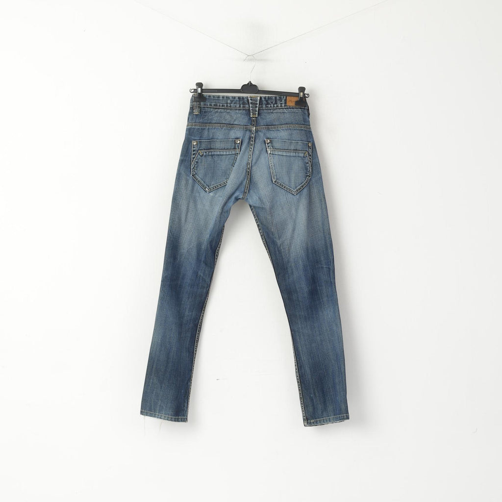 Huzar Denim Men 34 Jeans Pantalon Bleu Marine Pantalon Droit Performance