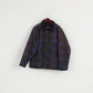 Champion Men M 40" Jacket Vintage Purple Check Fleece Lined Bomber Top