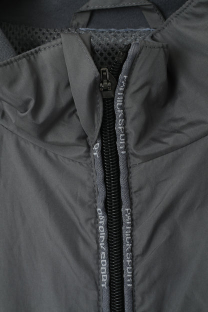 Patrick Women M Jacket Gray Lightweight Reflective Grey Full Zipper Sportswear Top