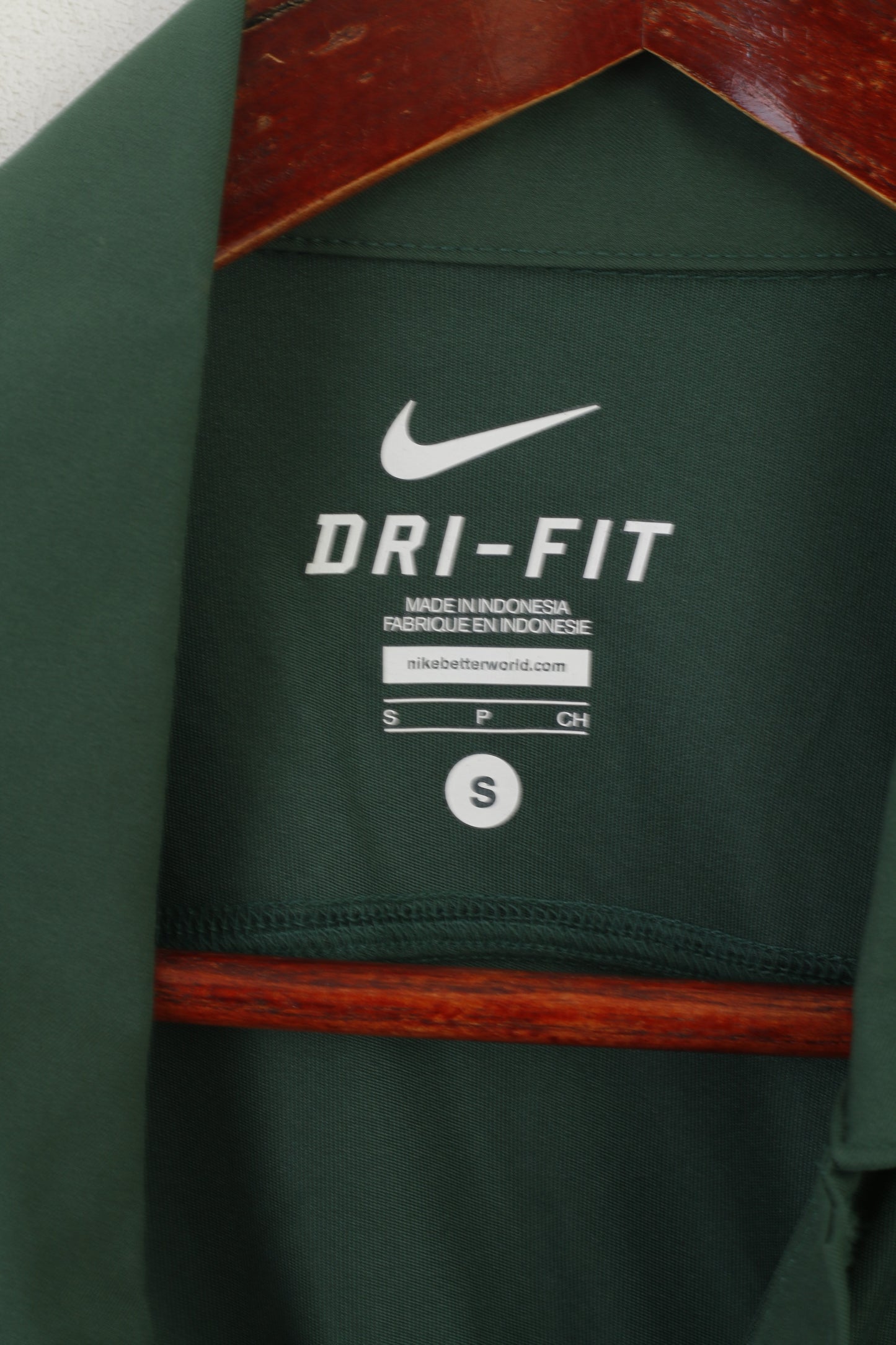Nike Polo Homme Vert Dri-Fit Sportswear Just Do It Logo Jersey Top