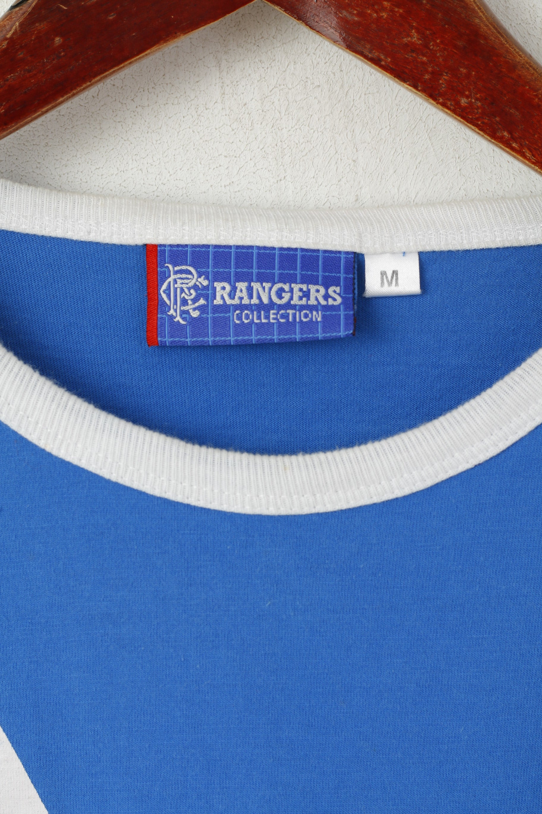 Rangers Collection Hommes M Chemise Bleu Coton Glasgow Football Gers Haut