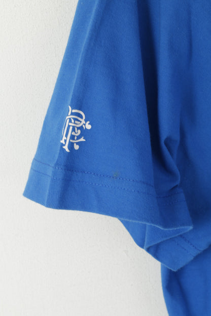 Rangers Collection Hommes M Chemise Bleu Coton Glasgow Football Gers Haut
