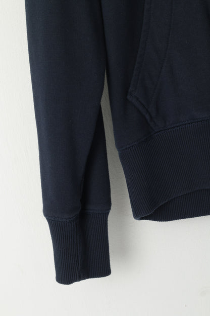 Original Penguin Sweat-shirt à capuche zippé en coton bleu marine pour femme