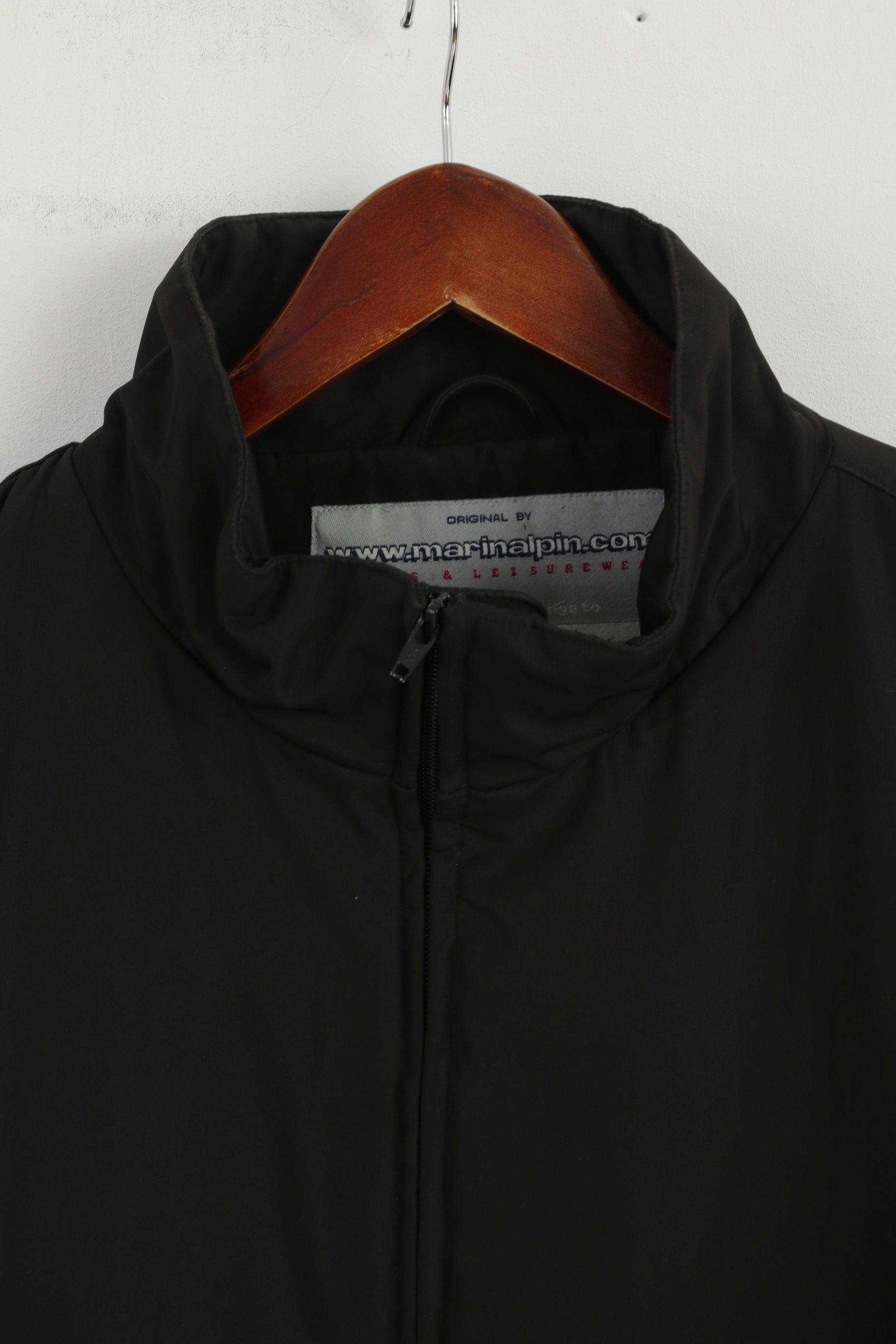 Giacca Marin Alpin da uomo XL nera con cerniera intera Softshell Sport Leisurewear Top