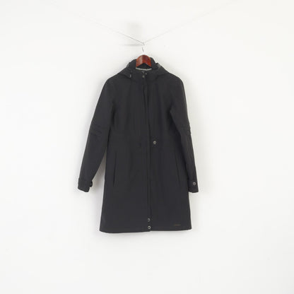 Merrell Women M (S) Coat Black Opti-Shell Rainproof Zip Up Hooded Outdoor Top