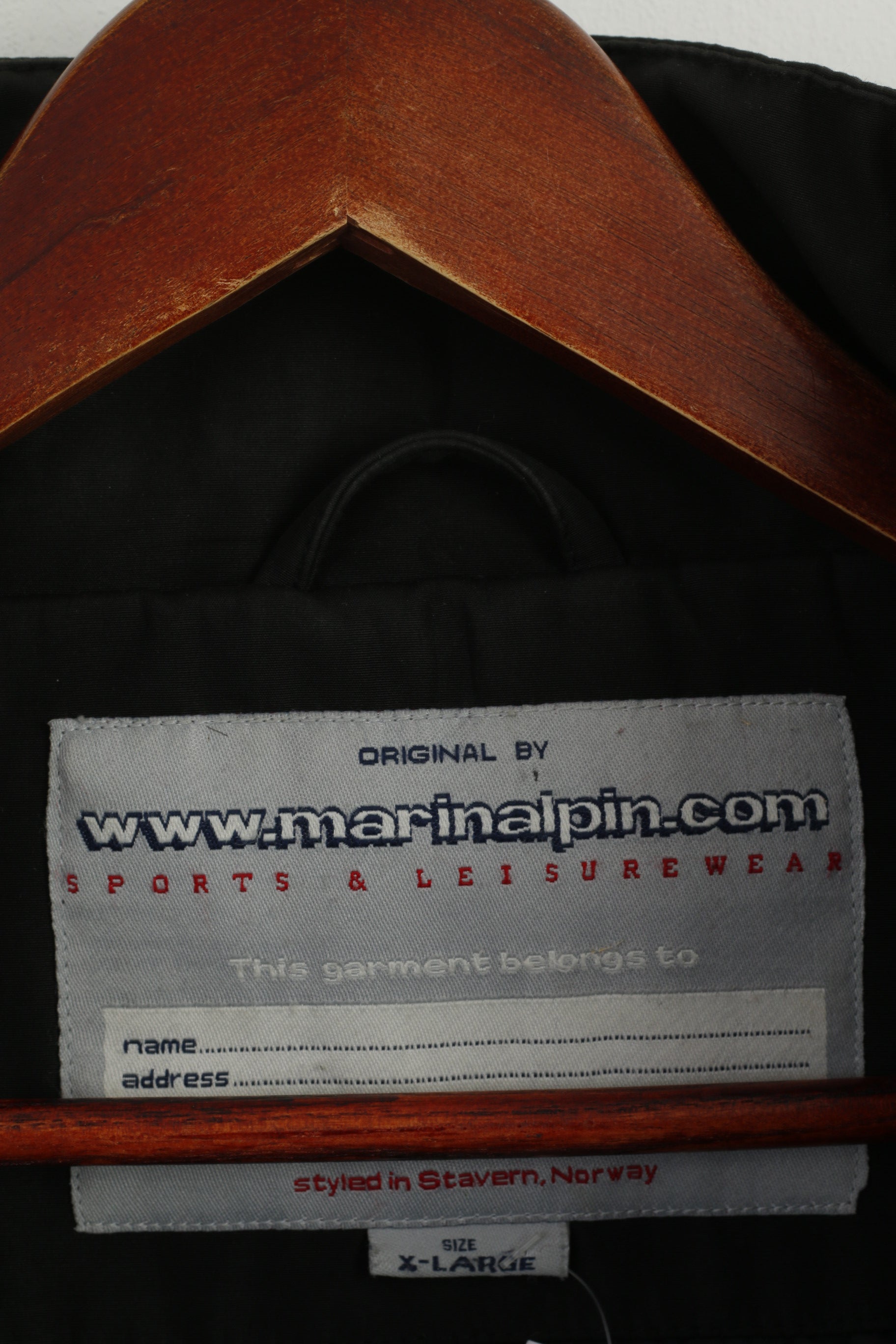 Giacca Marin Alpin da uomo XL nera con cerniera intera Softshell Sport Leisurewear Top