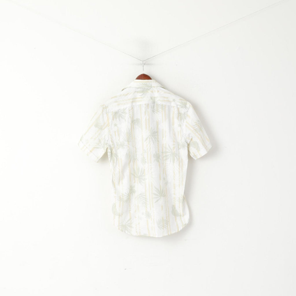 New La Martina Men L Casual Shirt Cream Cotton Buenos Aires Argentino Polo Gear Top