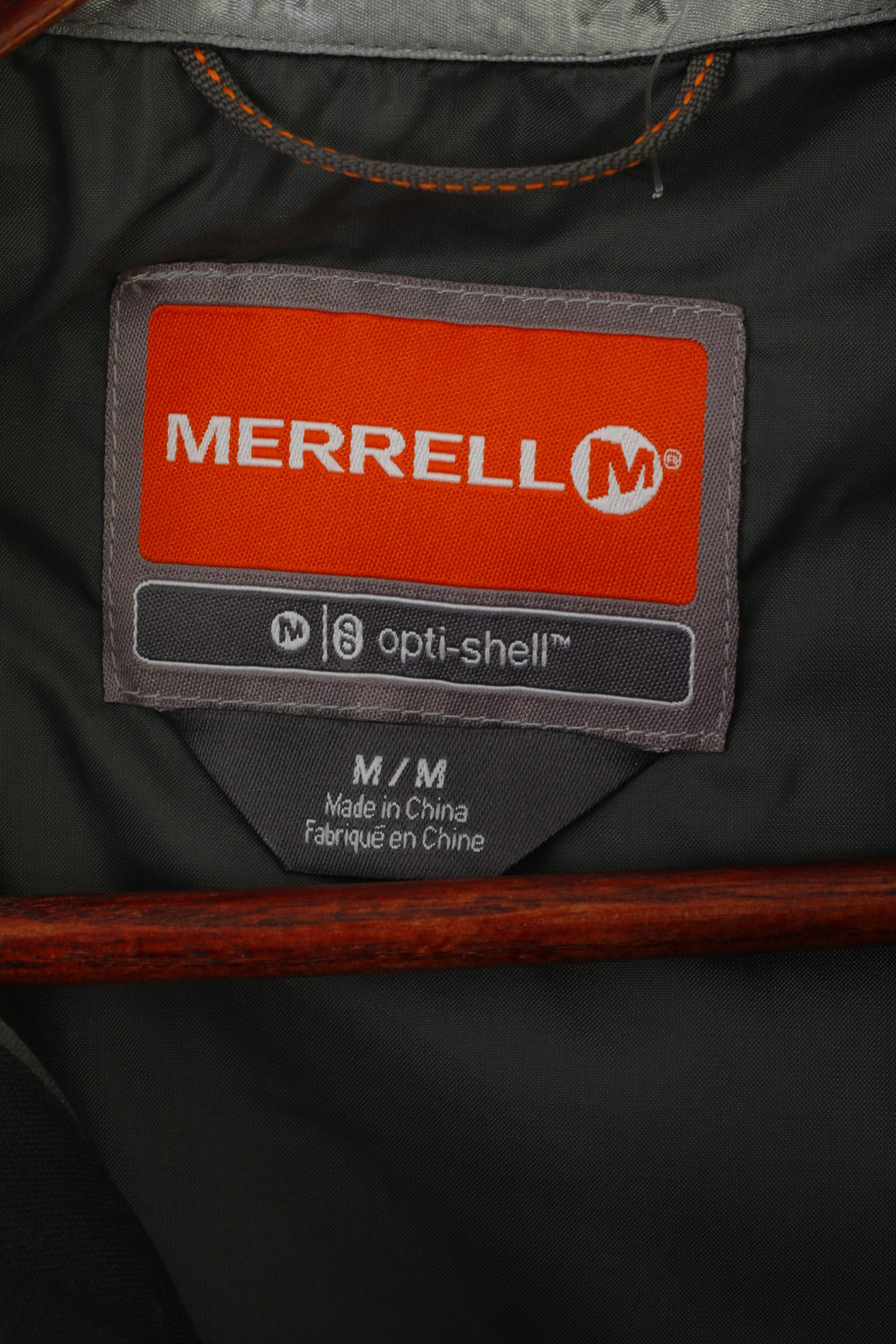 Merrell Women M (S) Coat Black Opti-Shell Rainproof Zip Up Hooded Outdoor Top