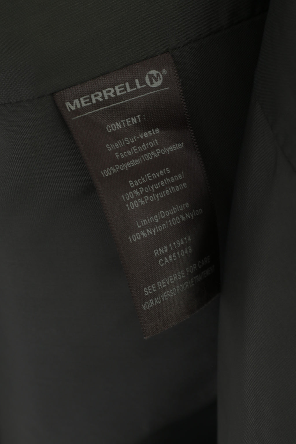 Merrell Women M (S) Coat Black Opti-Shell Rainproof Zip Up Hooded Outdoor Top