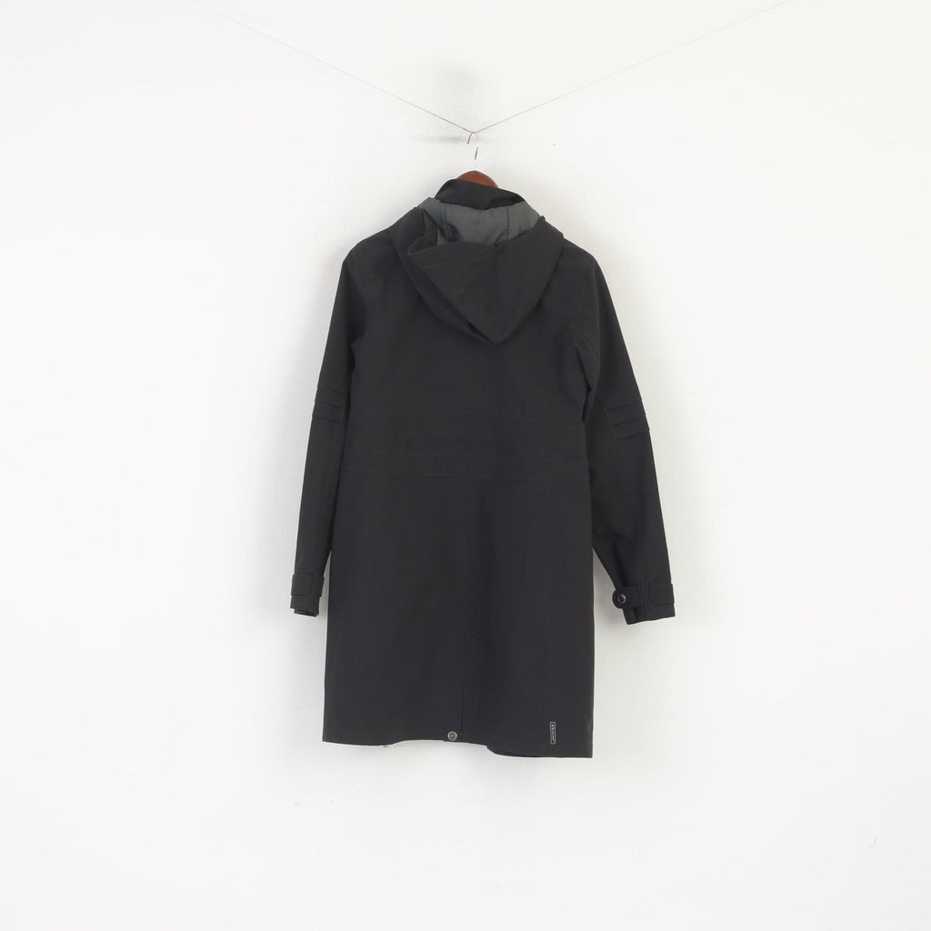 Merrell Women M (S) Coat Black Opti-Shell Rainproof Zip Up Hooded Outdoor Top