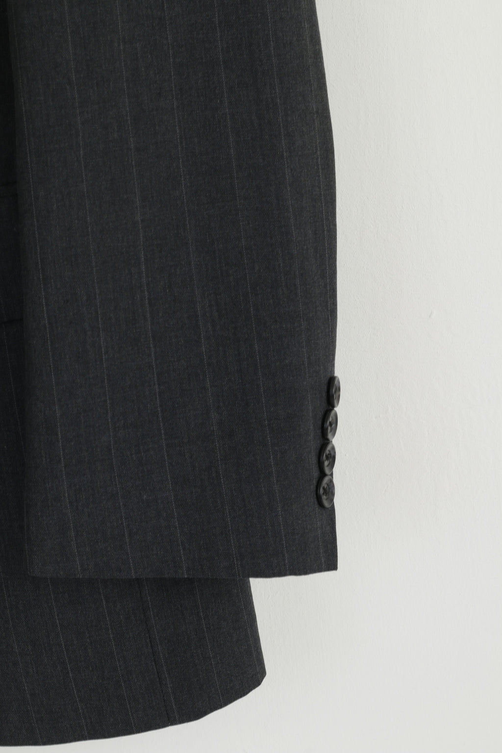 Giacca monopetto Simpson Piccadilly da uomo 42 Blazer grigio scuro USA