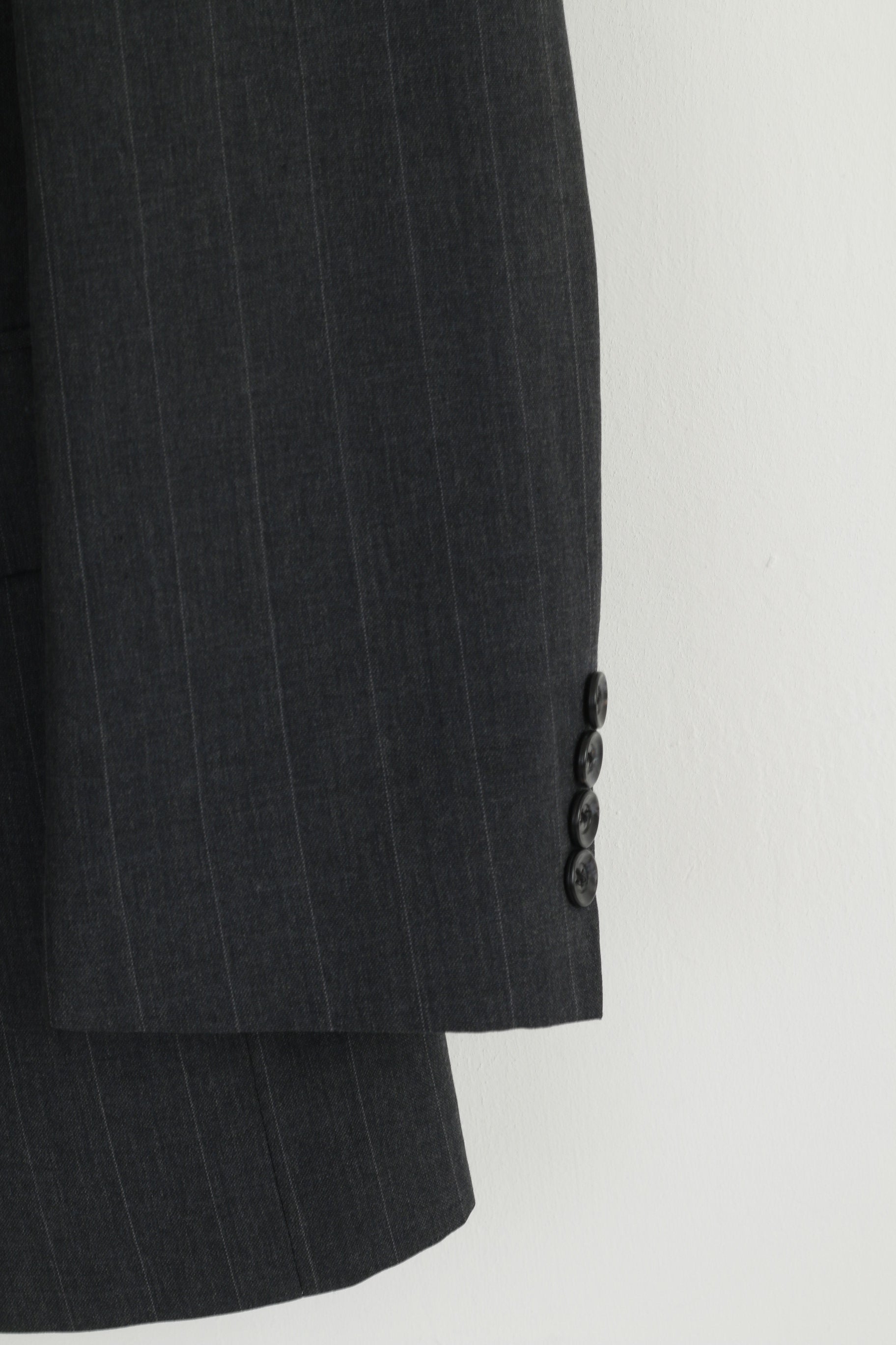 Simpson Piccadilly Blazer 42 pour homme Gris foncé USA Veste à simple boutonnage