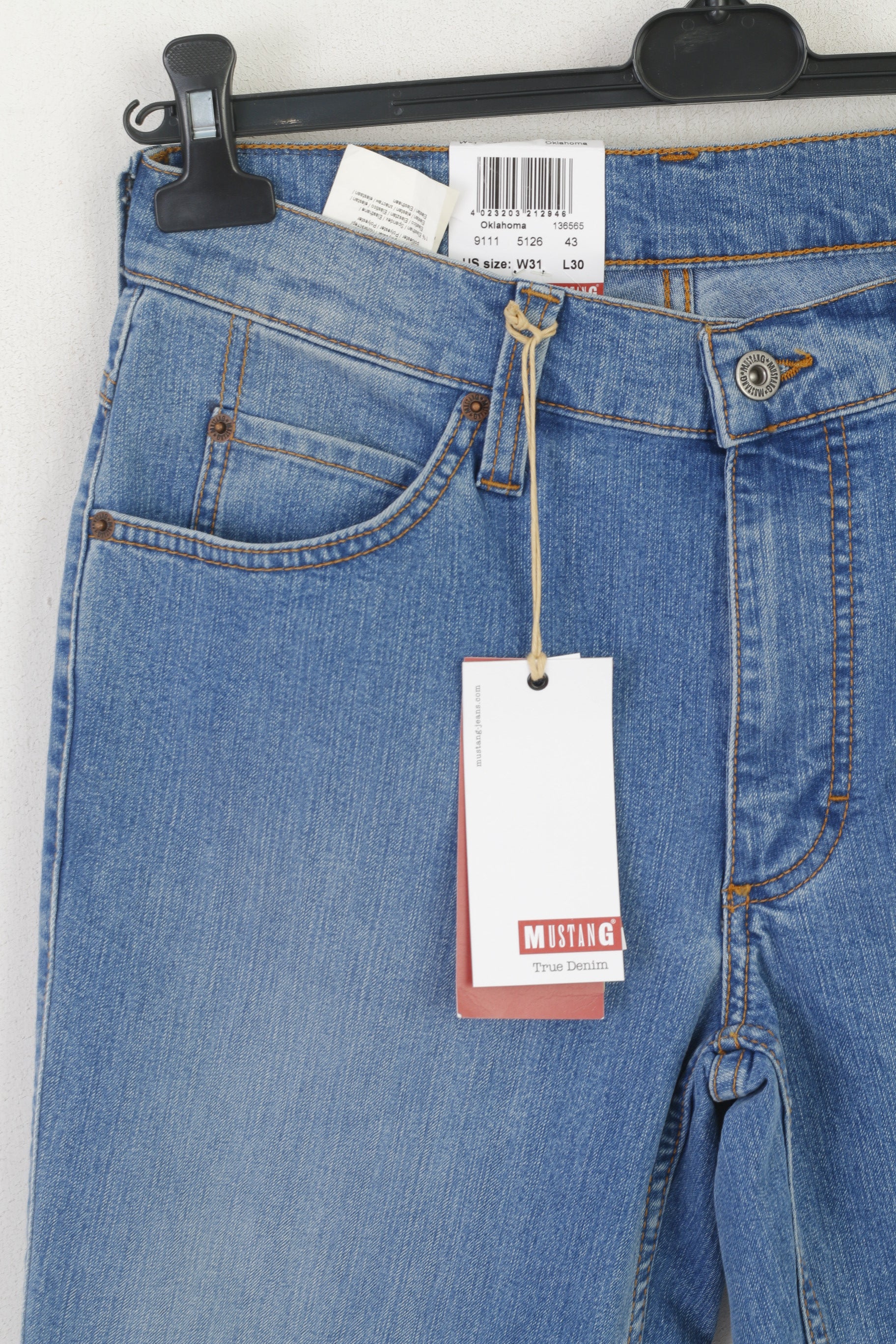 Nouveau Mustang homme 31 jean pantalon bleu Oklahoma Slim droit classique Vintage pantalon