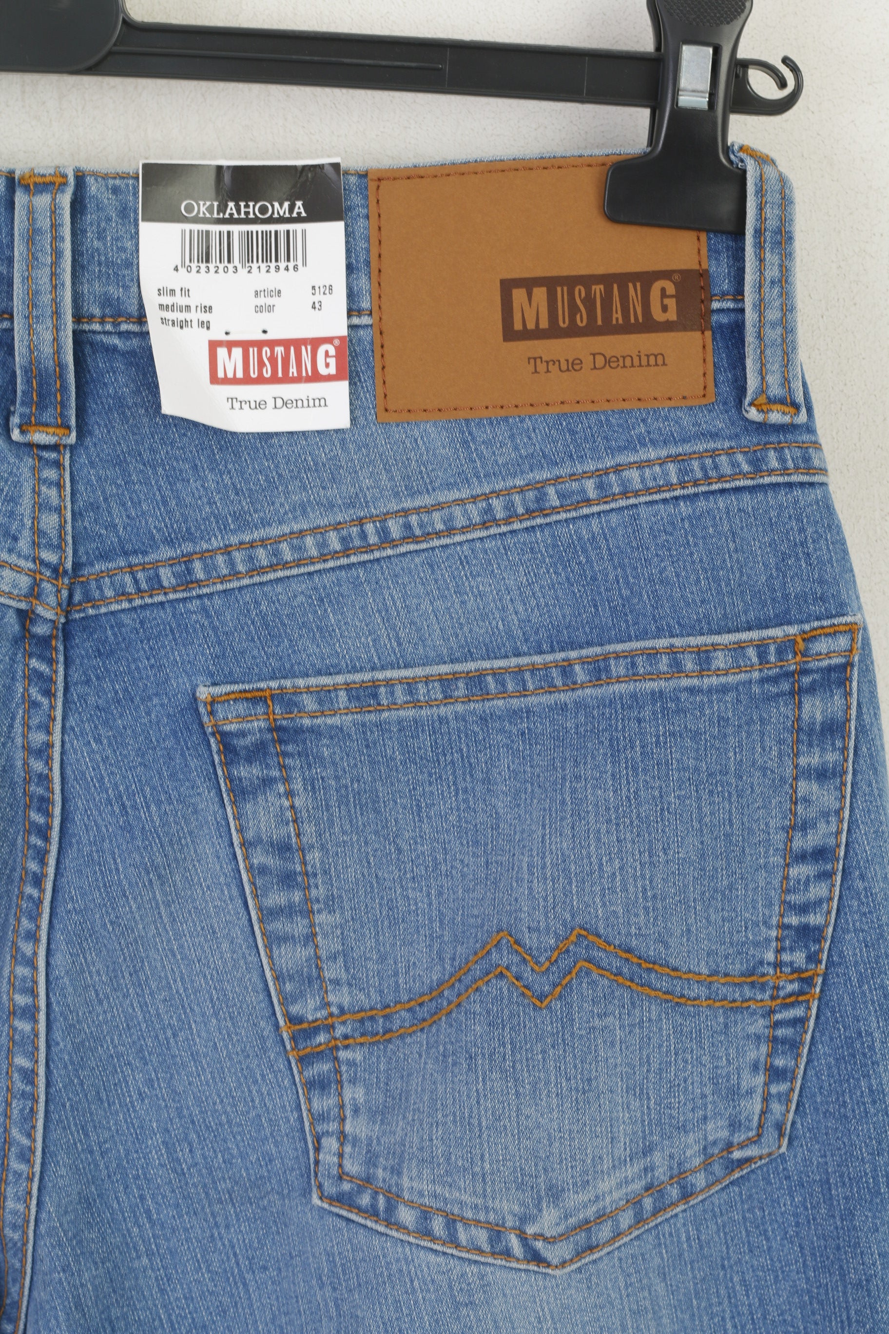 Nouveau Mustang homme 31 jean pantalon bleu Oklahoma Slim droit classique Vintage pantalon