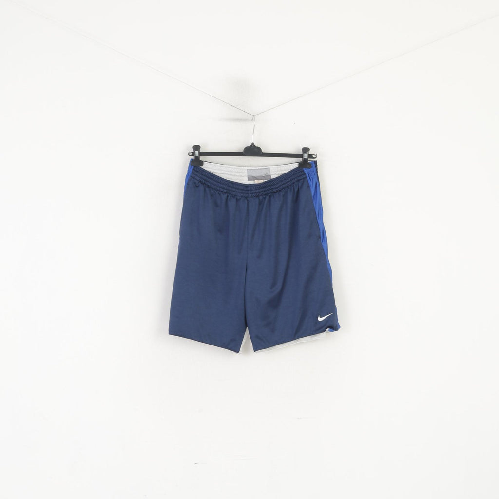 Nike Homme L Short Marine Brillant Basket-Ball Sportswear Entraînement Gym Cordon Extensible Élastique