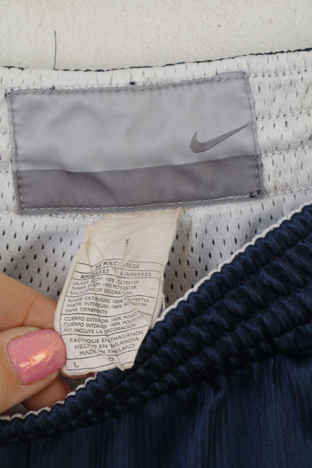 Nike Homme L Short Marine Brillant Basket-Ball Sportswear Entraînement Gym Cordon Extensible Élastique