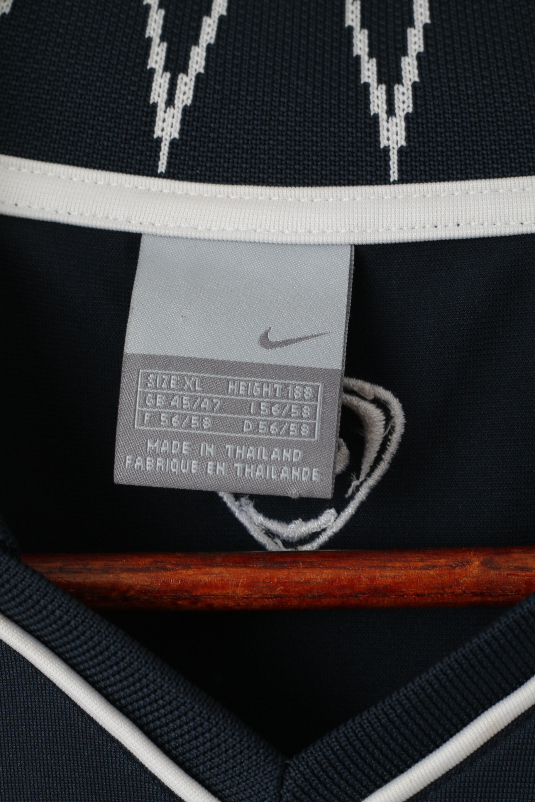 Nike Hommes XL 188 Polo Marine Football Est 72 Rétro Jersey Sportswear Haut De Football