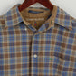 Tommy Hilfiger Mens S (L) Casual Shirt Brown Check Cotton Long Sleeve Country Top