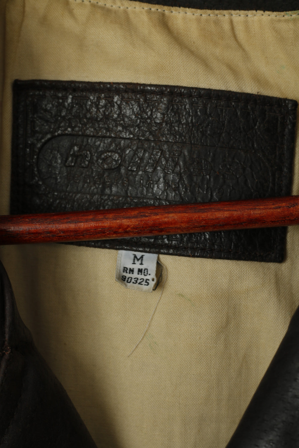 Hollies Femmes M Veste en cuir Marron Vintage Biker Superbe Look Zip Up Top