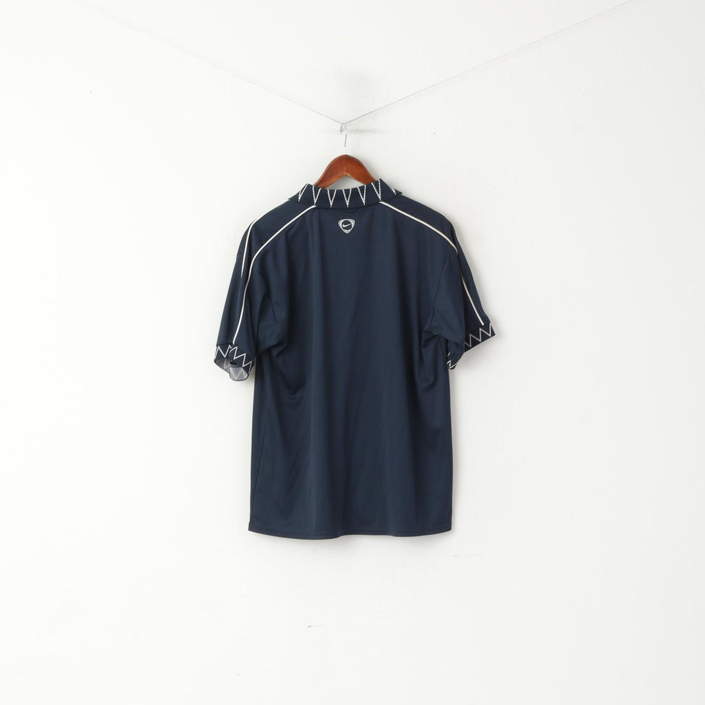 Nike Hommes XL 188 Polo Marine Football Est 72 Rétro Jersey Sportswear Haut De Football