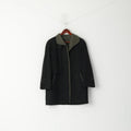 C&amp;A Femmes 12 S Manteau Noir Laine Alpaga Tonale Loden Tyrol Haut Simple Boutonnage