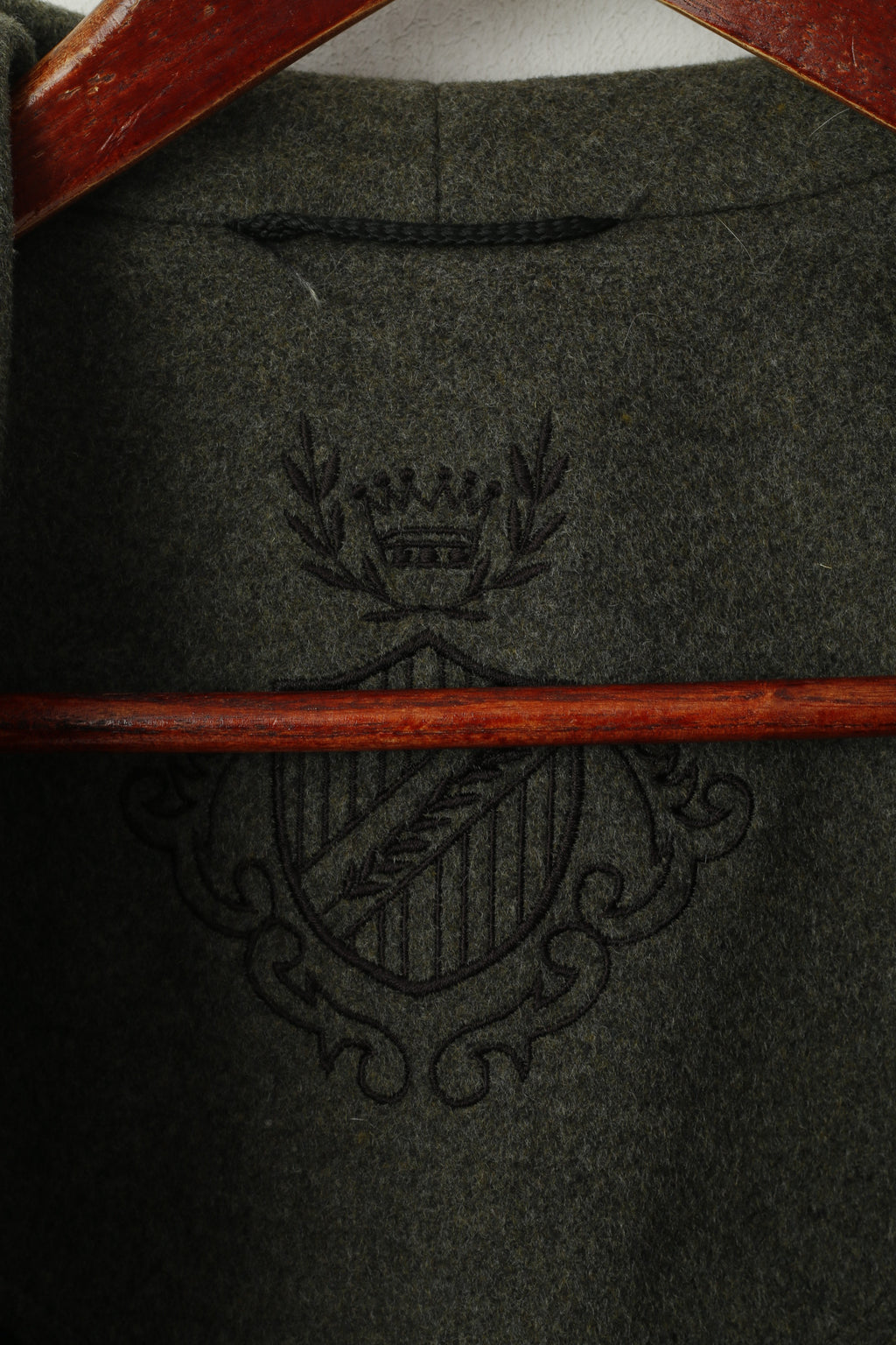 C&amp;A Femmes 12 S Manteau Noir Laine Alpaga Tonale Loden Tyrol Haut Simple Boutonnage