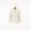 Regatta Women 16 42 XL Fleece Top Beige Fluffy Sweatshirt Zip Neck Soft Blouse