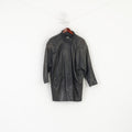 Frey Eve Femmes 40 M Veste En Cuir Noir Vintage Épaulettes Bomber Doux Haut Rétro