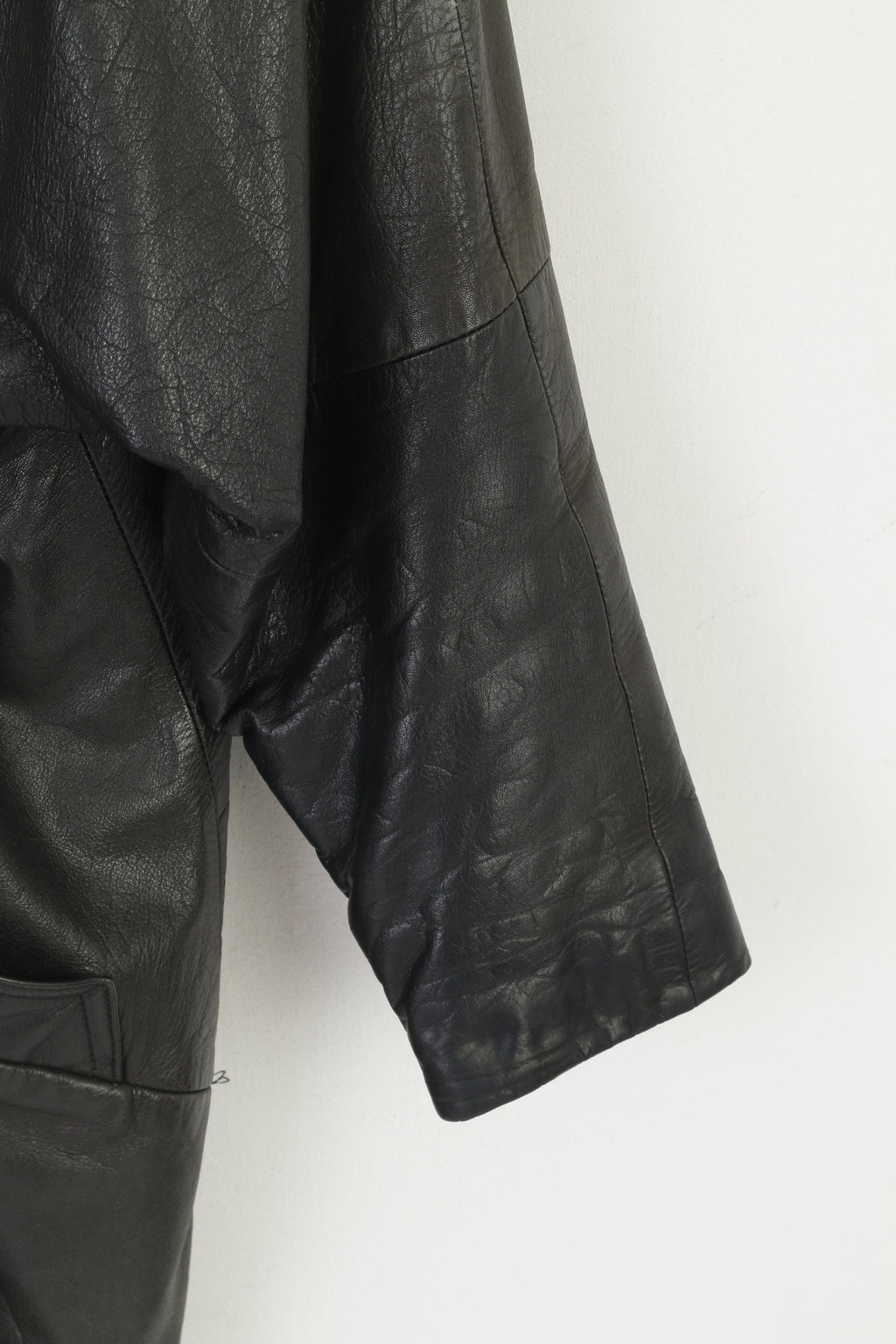 Frey Eve Femmes 40 M Veste En Cuir Noir Vintage Épaulettes Bomber Doux Haut Rétro
