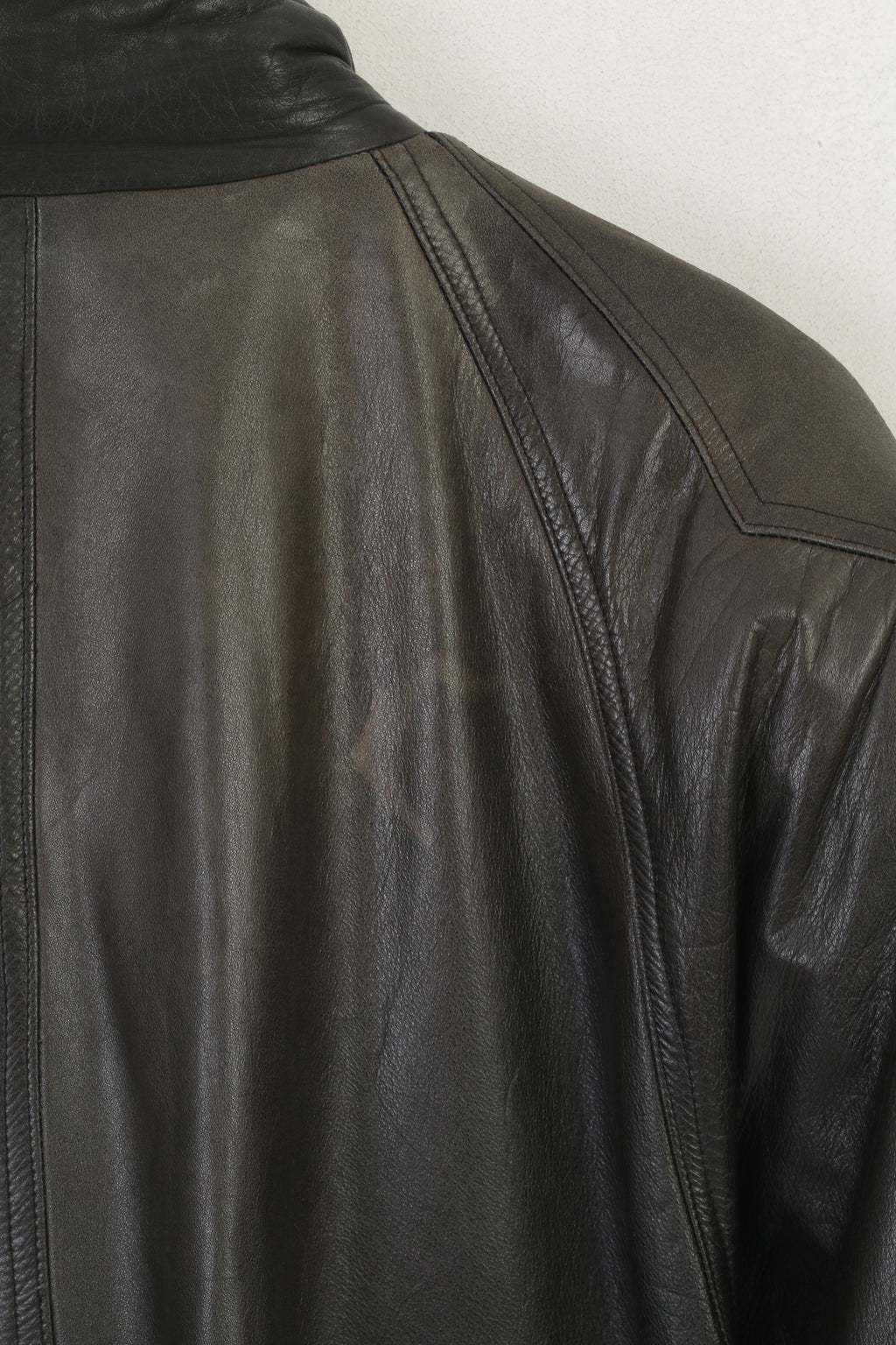 Frey Eve Femmes 40 M Veste En Cuir Noir Vintage Épaulettes Bomber Doux Haut Rétro