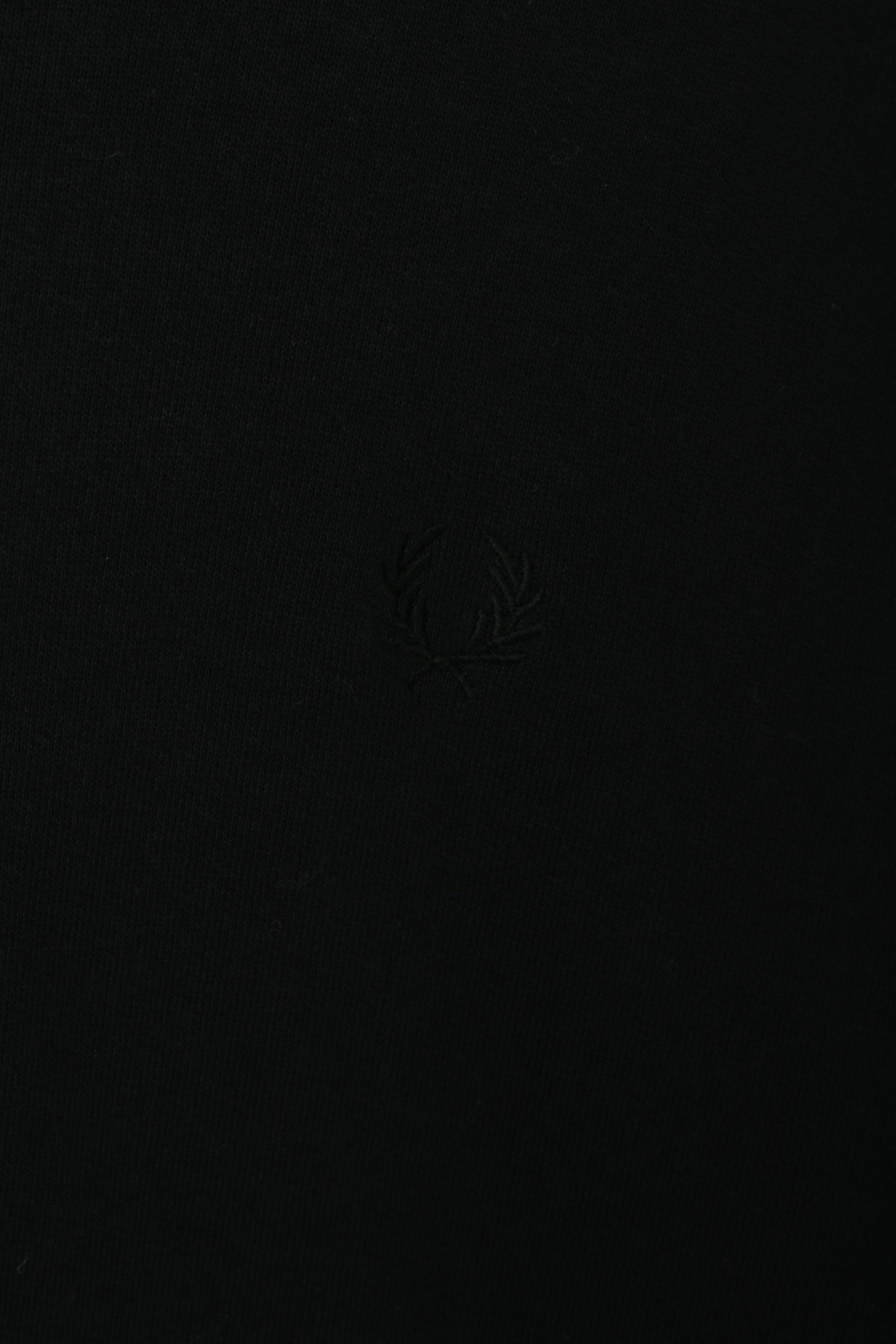 Fred Perry Hommes M Chemise Noir 100% Coton Sweat épais Col Rond Haut Vintage