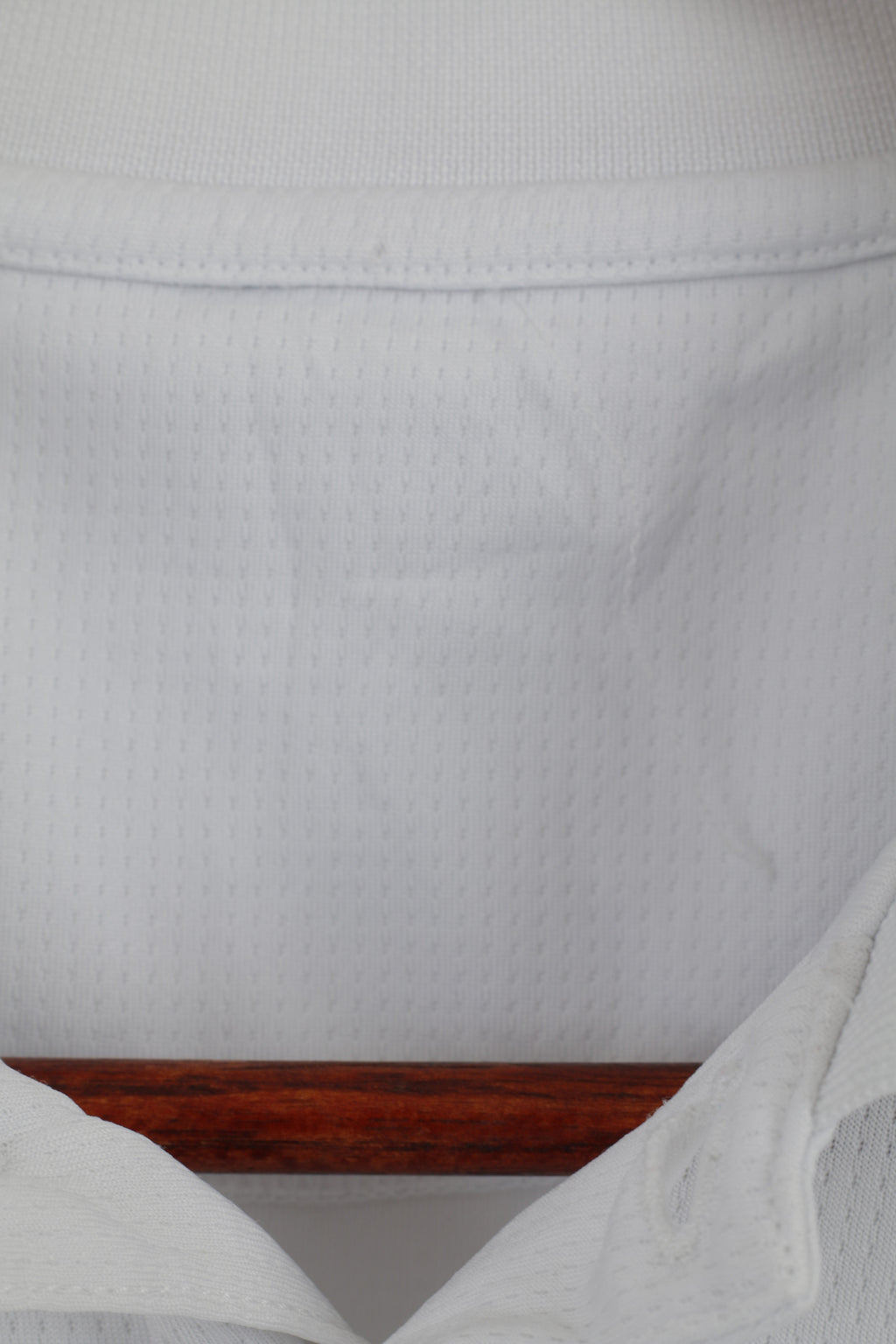 Fila Men L Polo Shirt White Polyester Short Sleeve Detailed Buttons Top