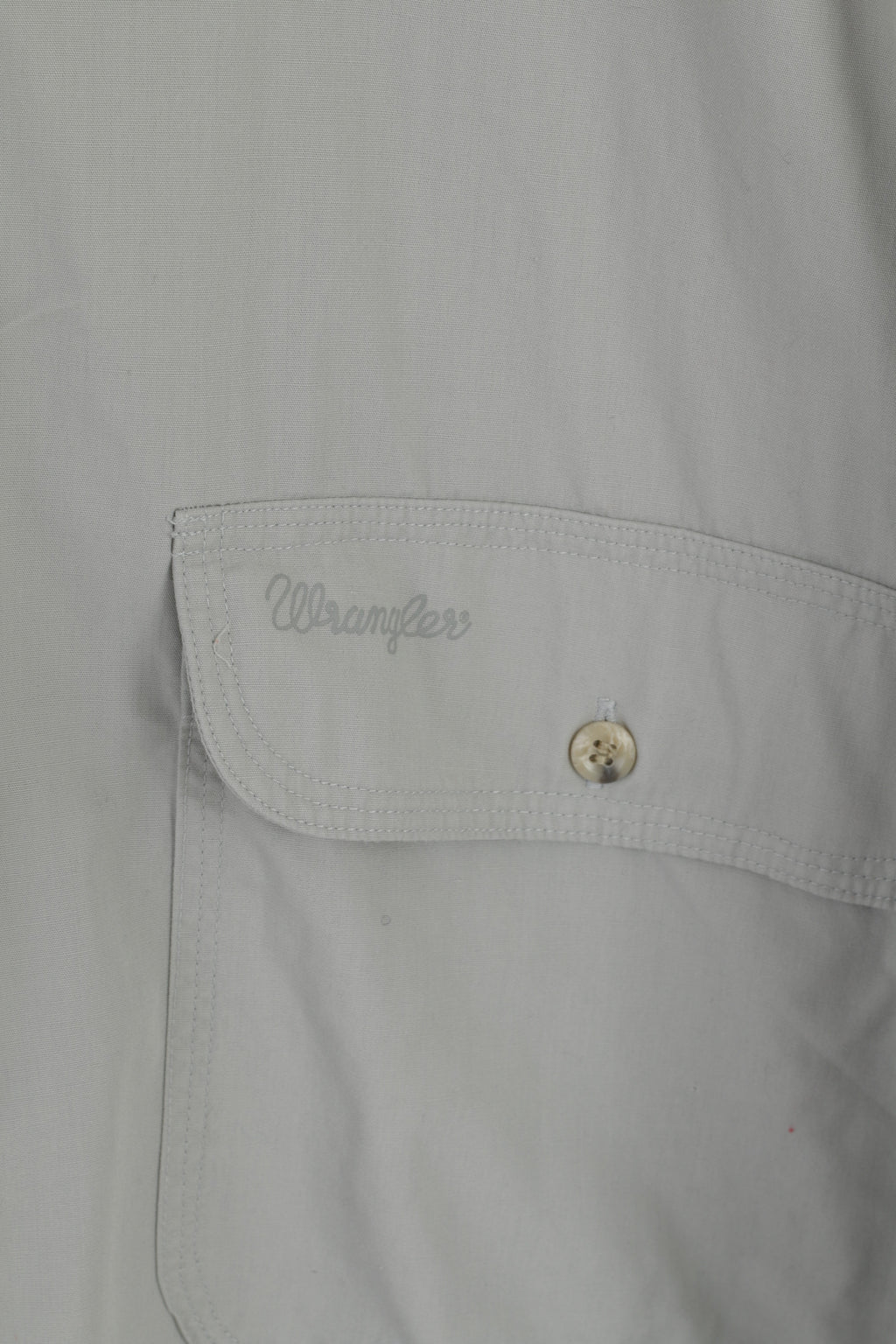 Wrangler Hommes L Chemise Décontractée Gris Clair Coton Vintage Qualité Vêtements Haut À Manches Longues