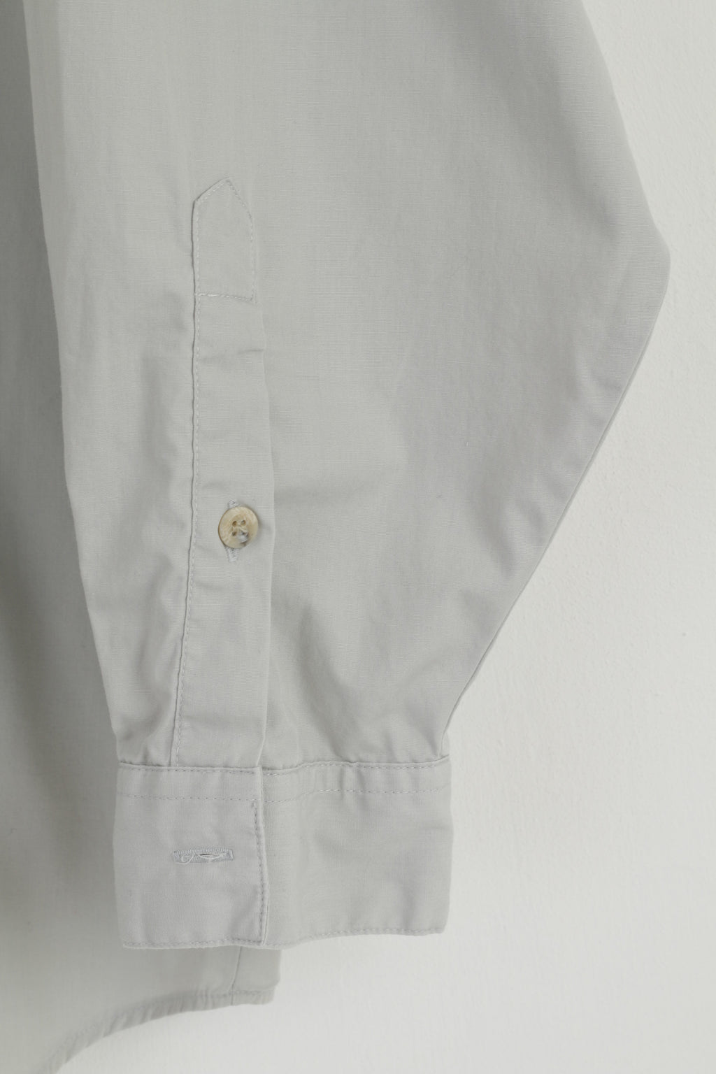 Wrangler Hommes L Chemise Décontractée Gris Clair Coton Vintage Qualité Vêtements Haut À Manches Longues