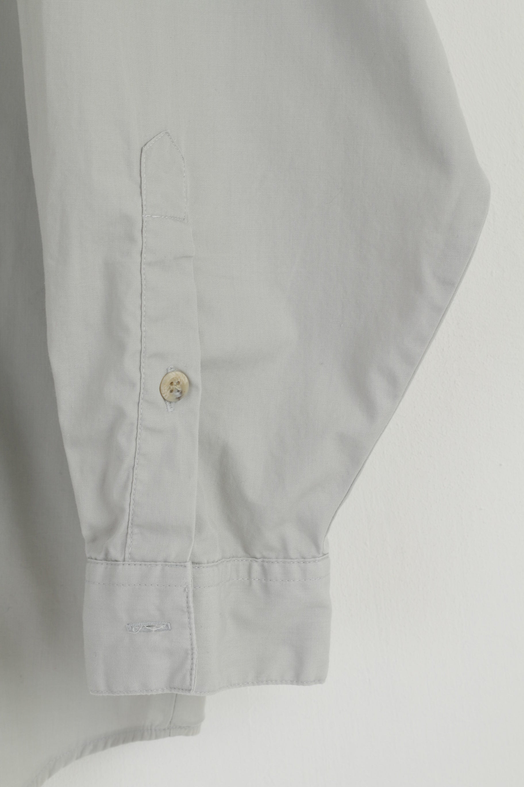 Wrangler Hommes L Chemise Décontractée Gris Clair Coton Vintage Qualité Vêtements Haut À Manches Longues