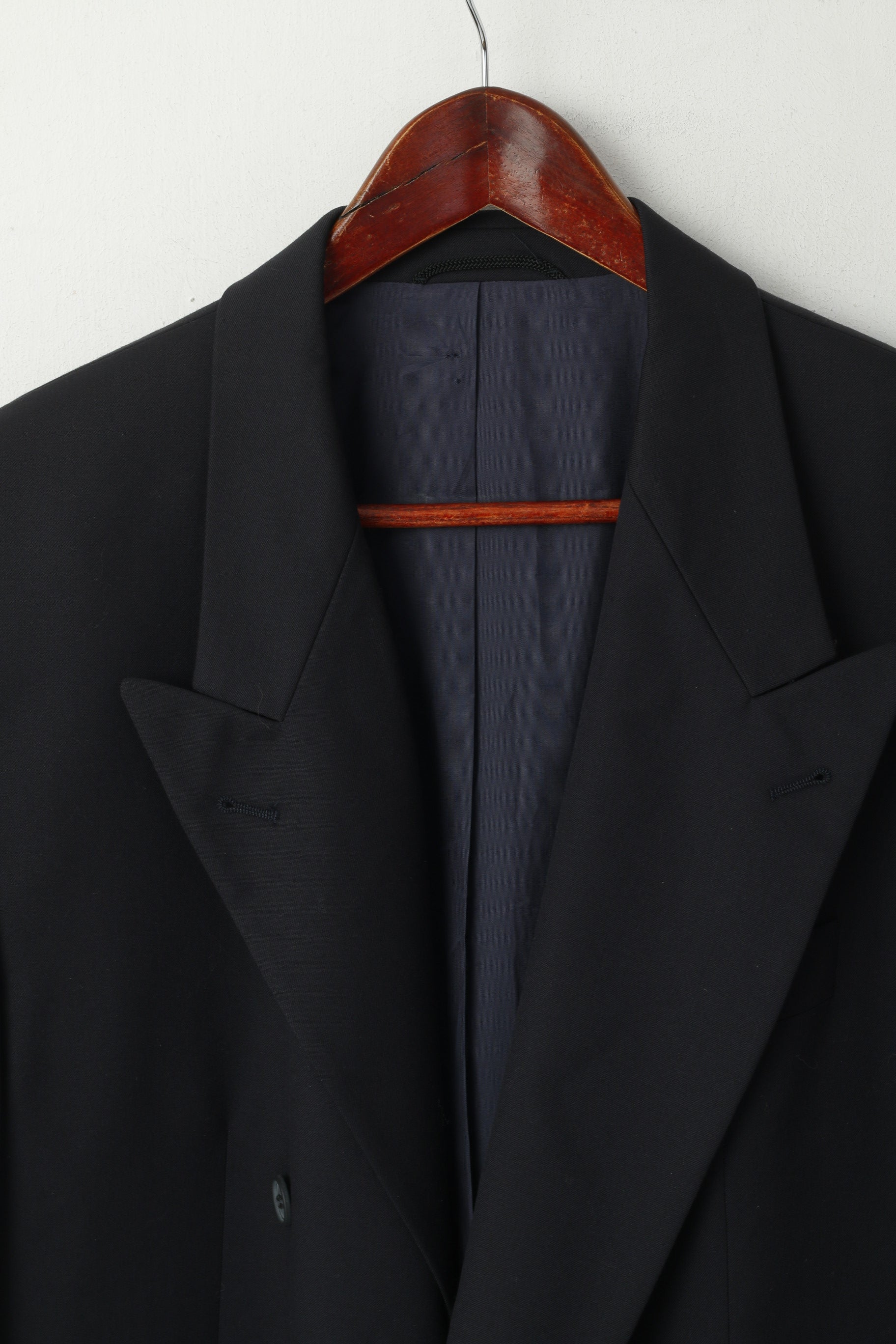 Ritex Switzerland Men 108 44 Blazer Navy Wool Double Breasted Vintage Jacket