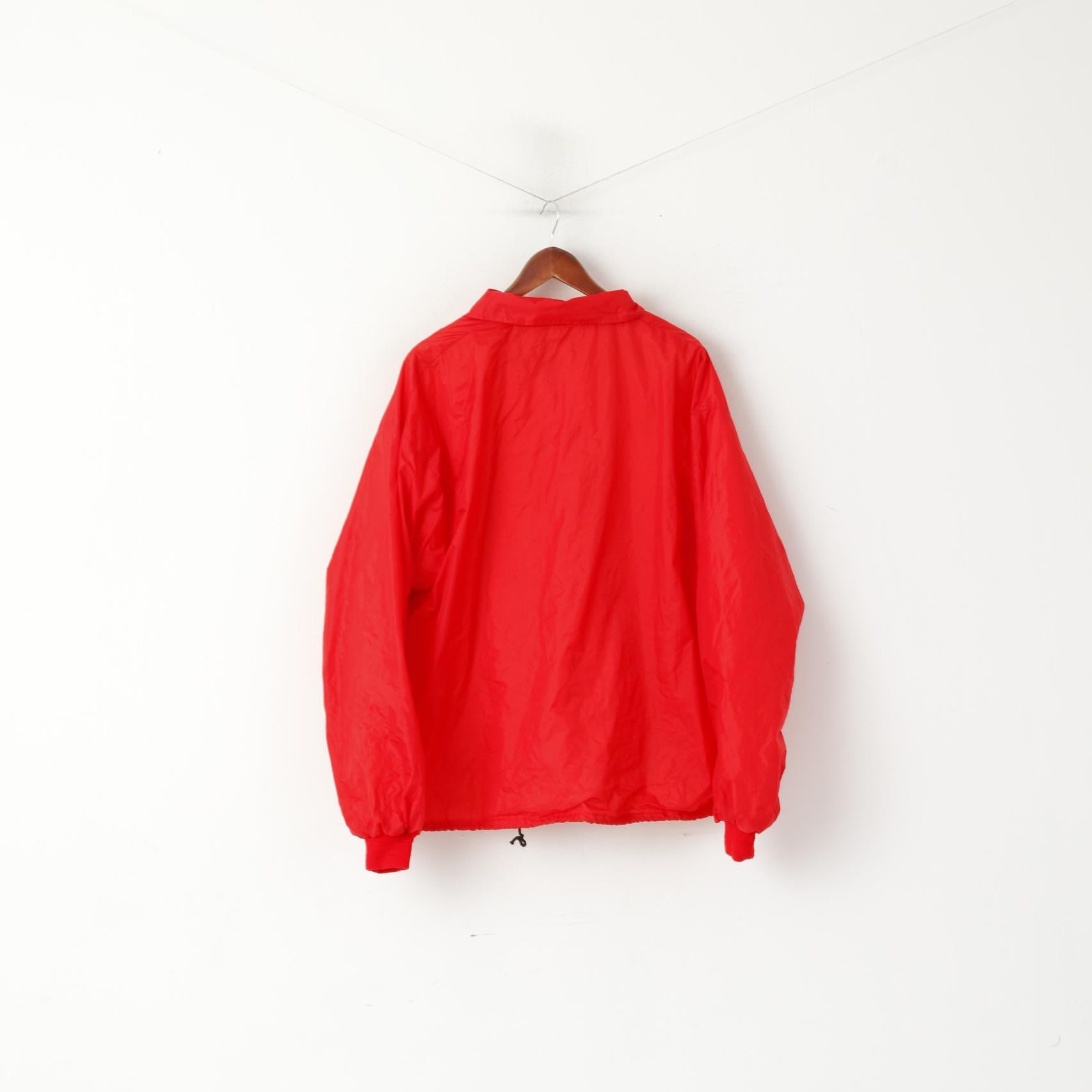 Sunderland AFC Men XL Jacket Red Vintage Football Nylon Waterproof Snap Top