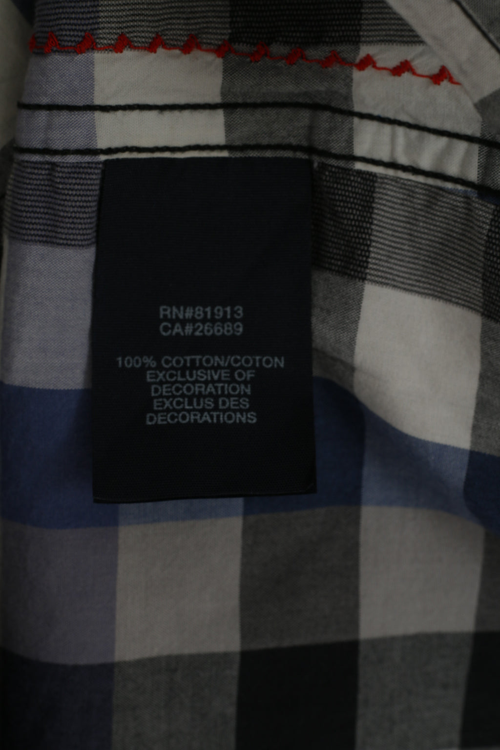 Robert Graham The Freshly Laundered Men M Camicia casual Top in cotone a quadri blu