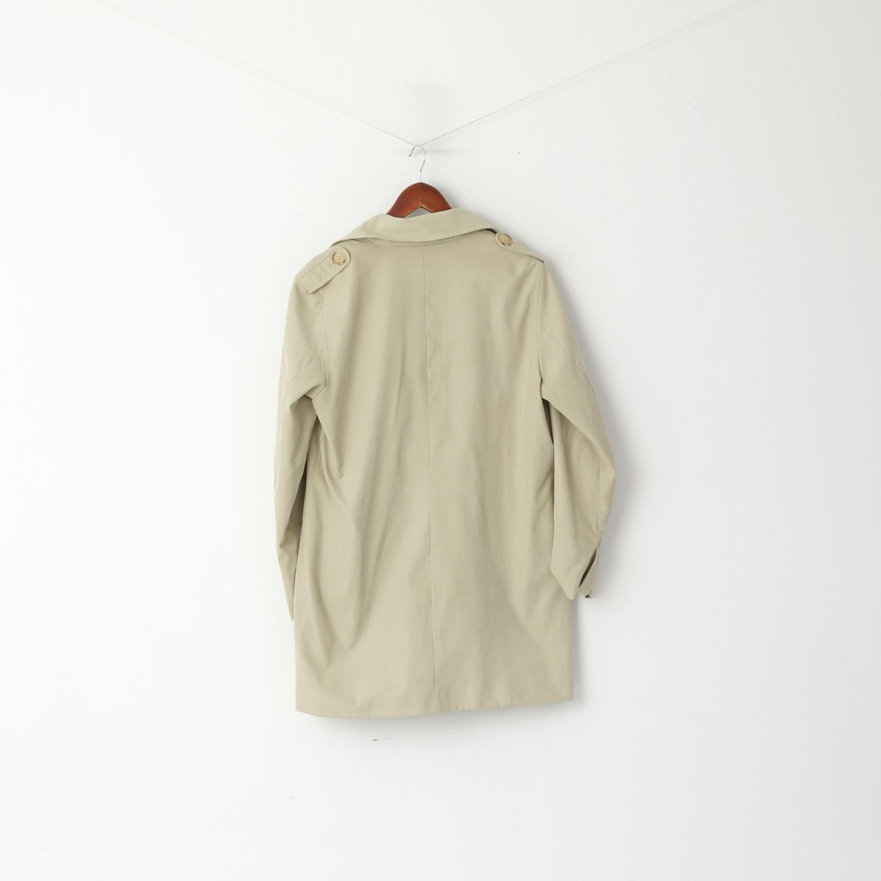 GANT Femmes 16 42 L Caban Beige Classique Double Boutonnage Plaine Veste Top