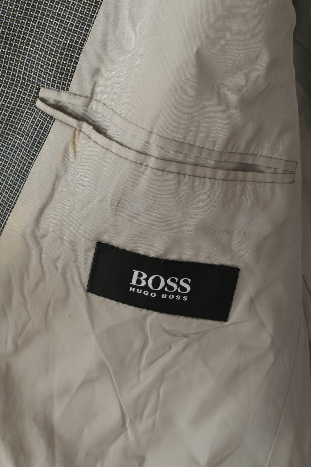 Hugo Boss Men 25 40 Blazer Grey Check Vintage Wool Einstein Single Breasted Jacket