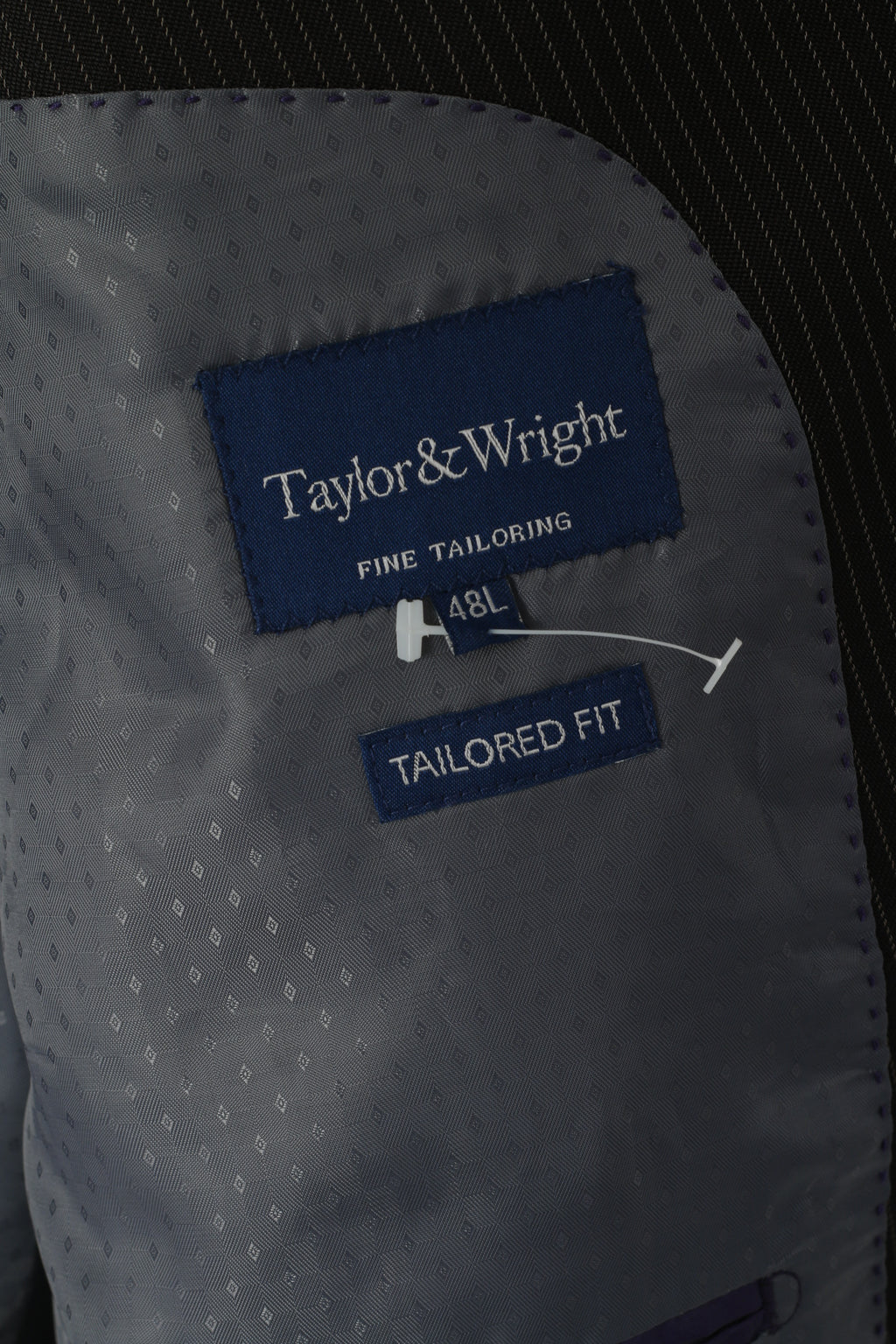 Taylor & Wright Men 48 Blazer Brown Striped Tailored Fit Single Breasted Jacket