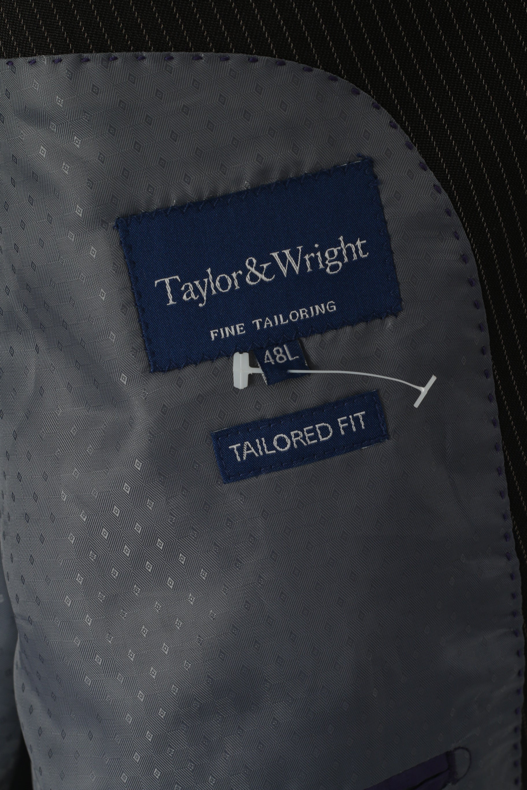 Taylor & Wright Men 48 Blazer Brown Striped Tailored Fit Single Breasted Jacket